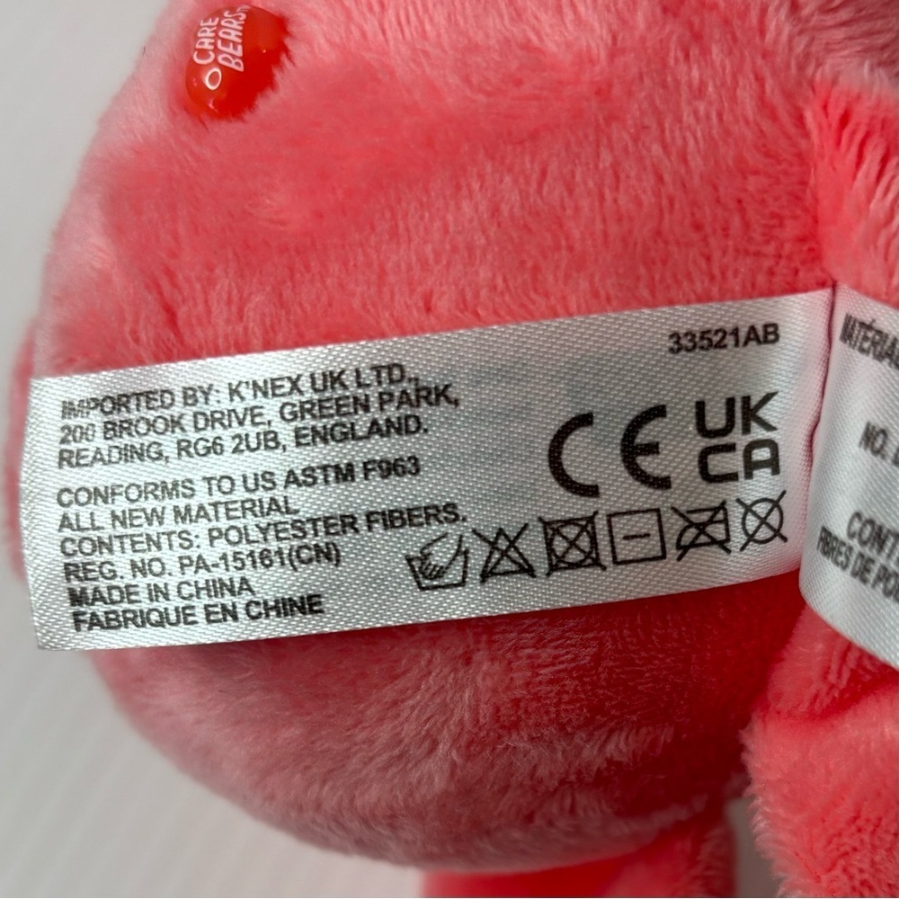 Care Bears Pink Plush Love A Lot Bear 10” Basic Fun 2022 New With Tags NWT Toy - Picture 5 of 9